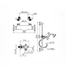 Huber Victorian Thermostatische Douchekraan met glijstangset Chroom VTS0101021