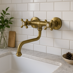 PB Nostalgische Küchenarmatur Classic C Wandarmatur Bronze 10.2722