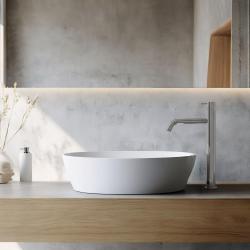 Waterevolution Flow Waschtischarmatur mit hohem Auslauf für Waschbecken, inkl. Click-Plug, Chrom T11501