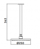 Waterevolution Flow hoofddouche 250mm met plafondaansluiting chroom T164201