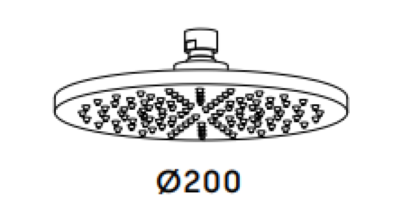 Waterevolution Flow Kopfbrause 200 mm Chrom T164301