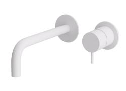 Waterevolution Flow Einbau-Waschtischarmatur mattweiß mit Auslauf 15 cm T116BBR-15