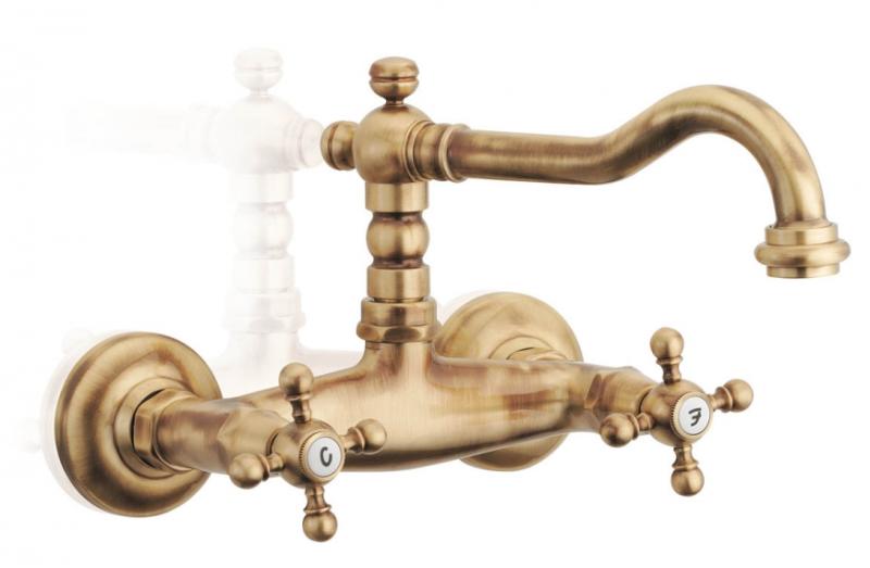 PB Classic Aufput-Wannenbatterie-Set mit Sterngriffen inklusive Handbrause, Chrom 1208855242