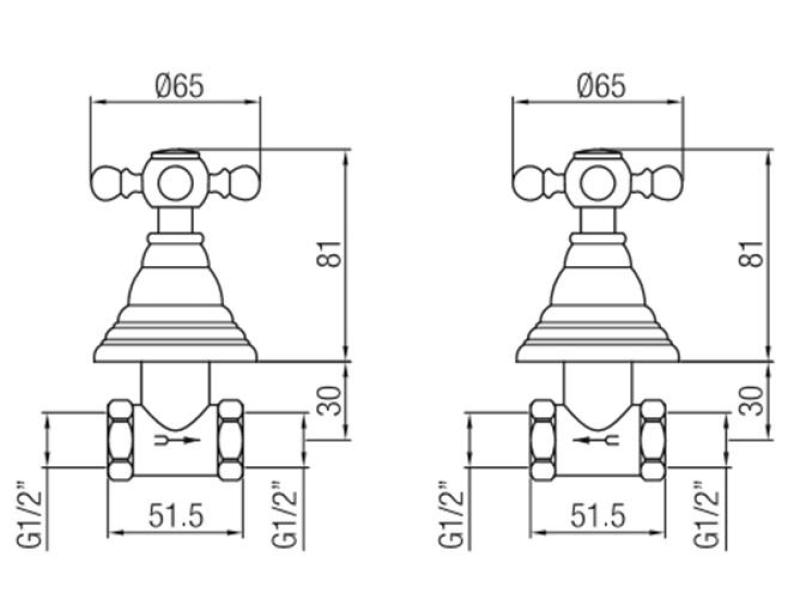 PB Classic Unterputz-Duschgarnitur mit Sterngriffen Chrom 1208855332