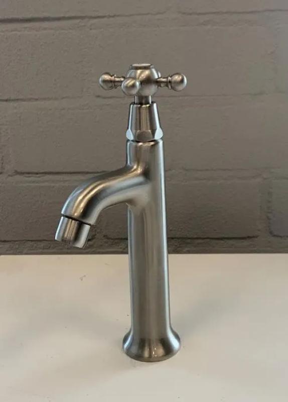 PB Classic washbasin tap with star handle cold water stainless steel 1208855552