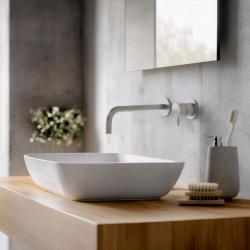 Waterevolution Flow Einbau-Waschtischarmatur Edelstahl mit Auslauf 21 cm T1.16BIEV2