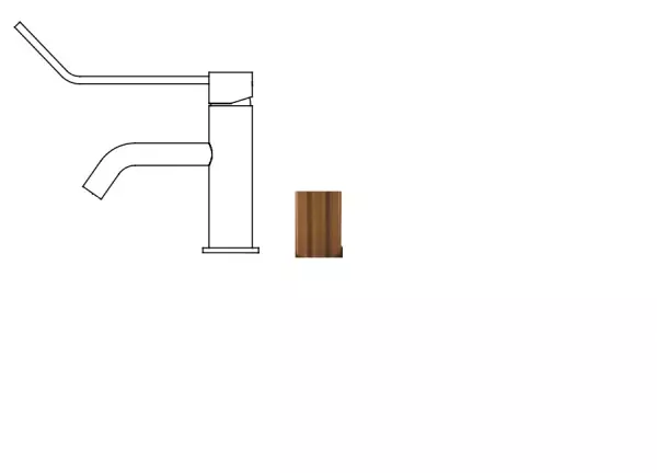 Waterevolution Flow Waschtischarmatur inkl. Klickverschluss, PVD gebürstetes Kupfer T111CPE