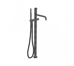 Waterevolution Flow freistehende Wannenbatterie mit Handbrause, Gun Metal T133GME