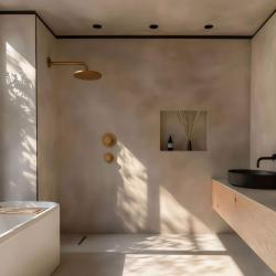 Waterevolution Flow Unterputz-Duschthermostat mit 1 Umstellventil Messing gebürstet