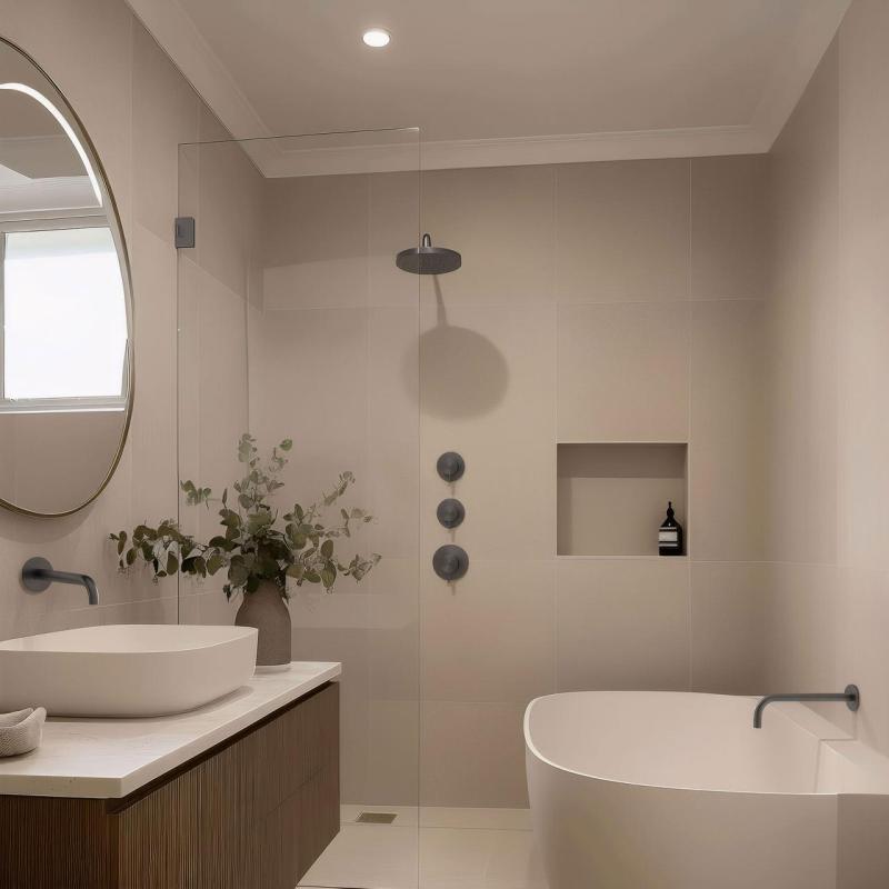 Waterevolution Flow Unterputz-Duschthermostat mit 2 Absperrventilen Gun Metal 1208948847