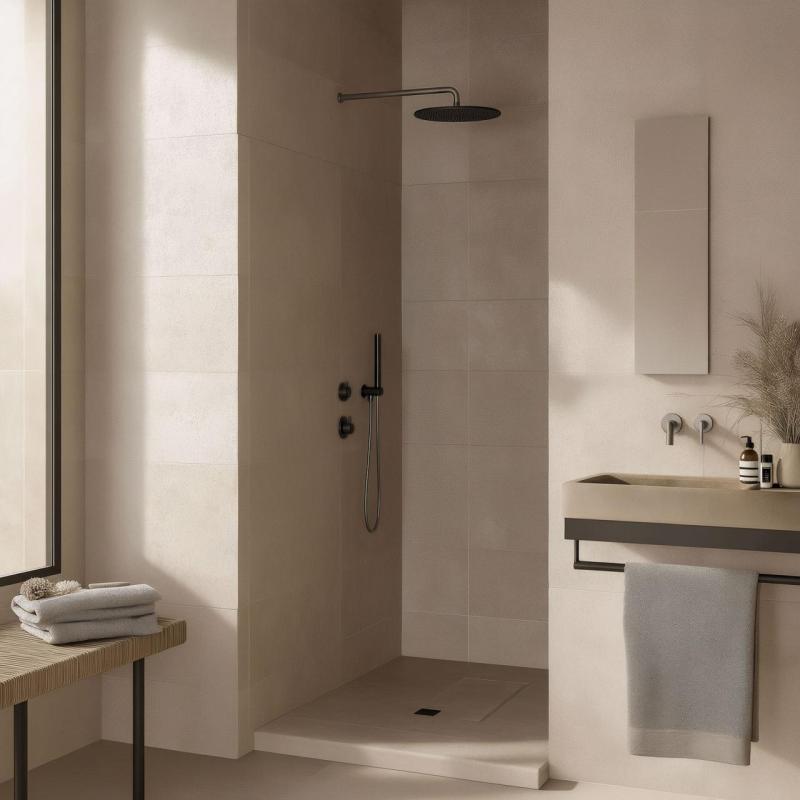 Waterevolution Flow Einbau-Duschthermostat mit 1 Umstellventil Gun Metal 1208948849