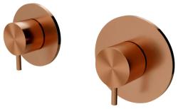 Waterevolution Flow Einbau-Duschthermostat mit 1 Umstellventil aus Kupfer