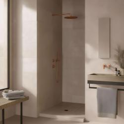 Waterevolution Flow Einbau-Duschthermostat mit 1 Umstellventil aus Kupfer