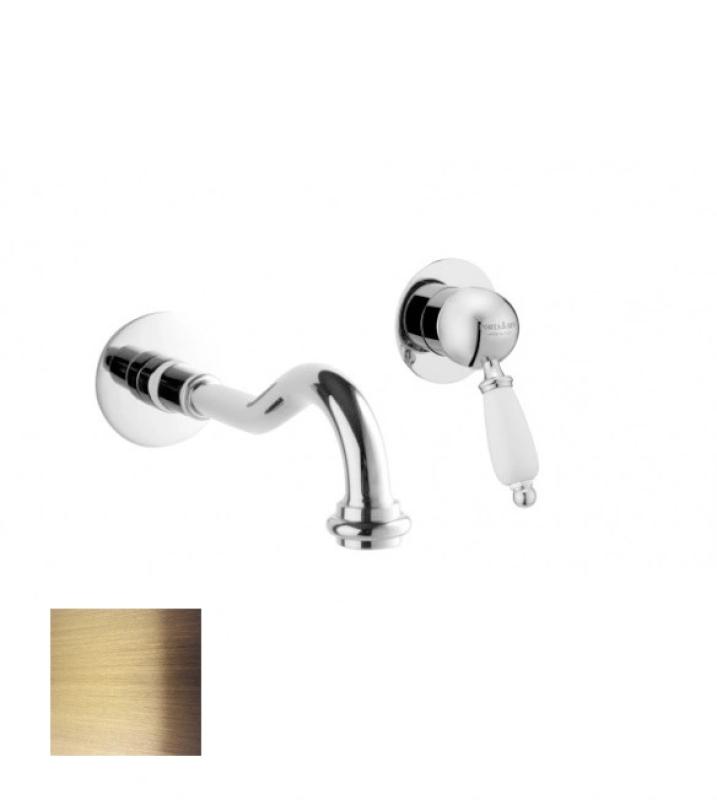 PB Nostalgie Unterputz-Waschtischbatterie Vintage, Auslauf 21cm, Bronze