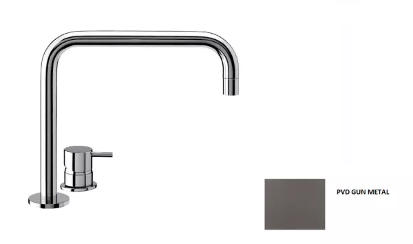 Waterevolution Flow 2-Loch-Waschtischarmatur, Gun Metal T112HGME