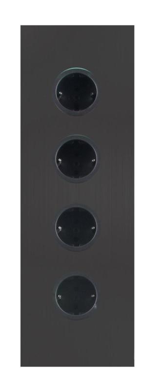 Indux Corner Energie-Säule mit 4 Steckdosen, Schutzkontakt, schwarz 1208953219
