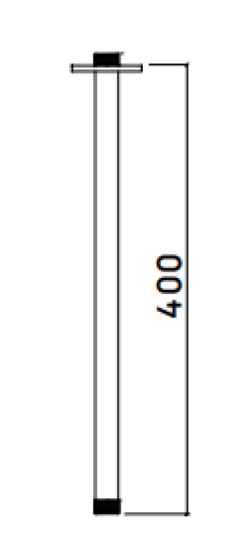 Waterevolution Deckenhalterung 40cm komplett aus Edelstahl T164540IE