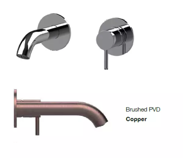 SB Round Unterputz-Waschtischarmatur, gebürstetes Kupfer PVD 102mm