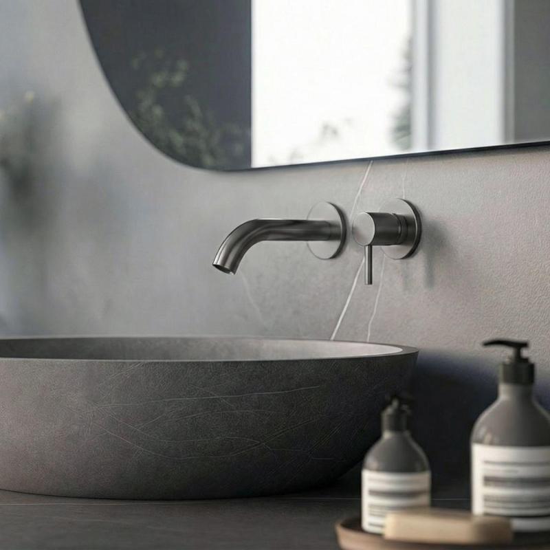 SB Round 316 Unterputz-Waschtischarmatur, Gun Metal PVD 102mm