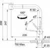 Franke RVS geborstelde Keukenkraan Atlas Neo uitrekbare uitloop en sproeifunctie inox 1208953797