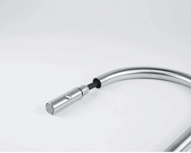 Franke Küchenarmatur Eos Neo mit ausziehbarem Brausekopf, komplett Edelstahl 115.0590.045