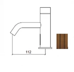 Waterevolution Flow elektronische Waschtischarmatur mit Infrarot-Sensor, batteriebetrieben, Kupfer T110ECPE