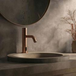 Waterevolution Flow elektronische Waschtischarmatur mit Infrarot-Sensor, batteriebetrieben, Kupfer T110ECPE