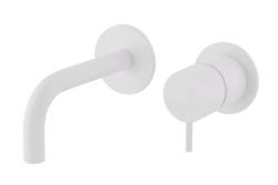 Waterevolution Flow Unterputz-Waschtischarmatur mit weißem Auslauf 10cm T116BBR-10