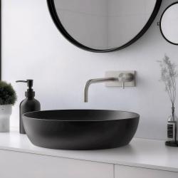 Waterevolution Flow Einbau-Waschtischarmatur mit Abdeckplatte, komplett aus Edelstahl, mit Auslauf 15 cm T1161BIE-15