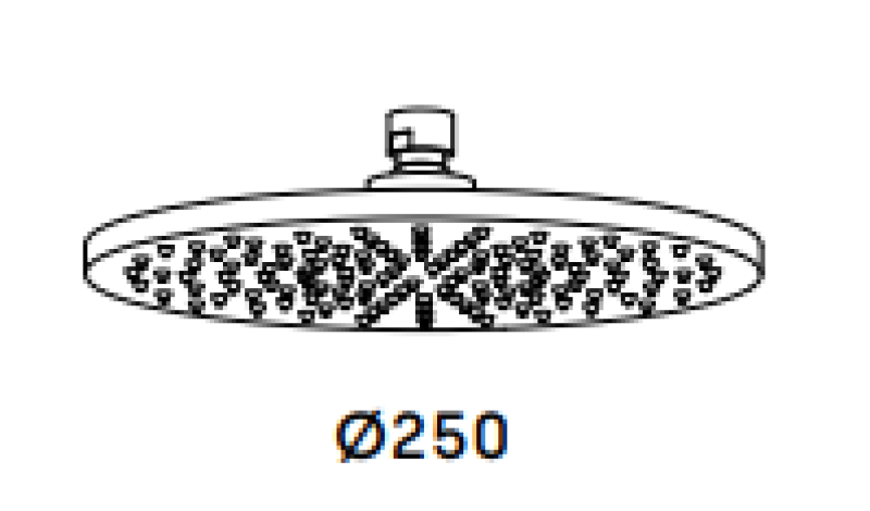 Waterevolution Flow Kopfbrause 250mm gebürstetes Messing T164325LE