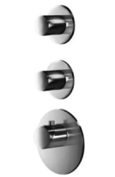 SB AESTHETICS Round Unterputz-Thermostatbatterie mit 4 Ausgängen/ 2x Absperr- und Umstellventil Chrom 1208954960