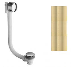 Waterevolution Wannenüberlauf mit Wannenfüller Kombination PVD Light Gold B1ENCHWGE