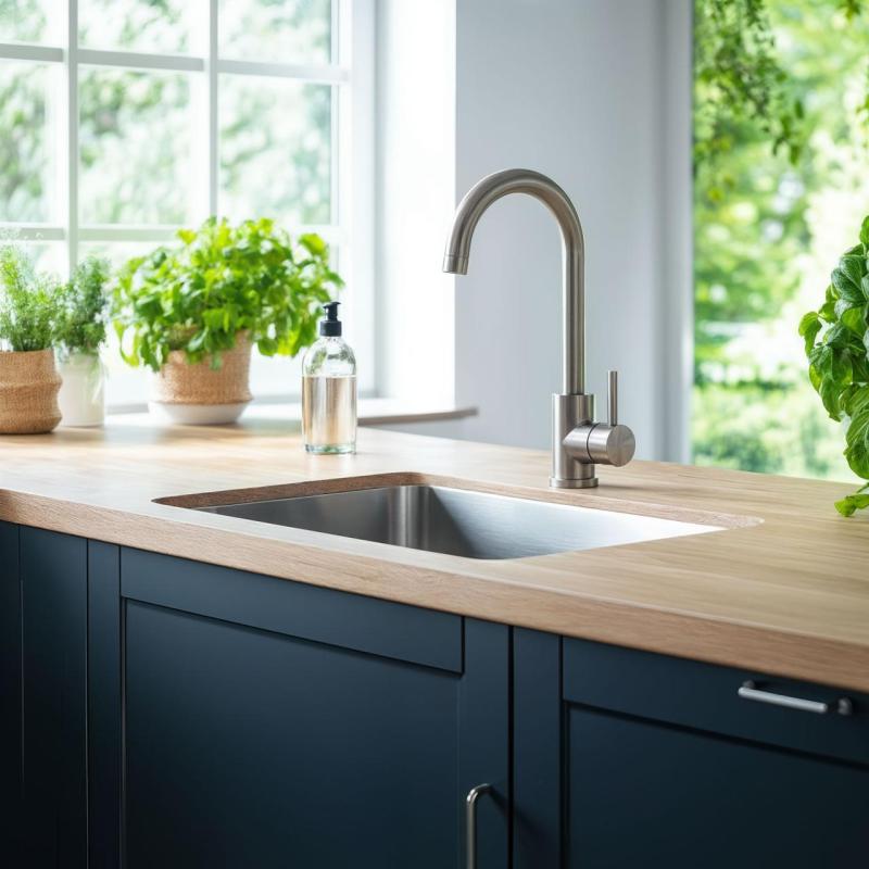 Quadri Coventry Küchenmischarmatur Chrom matt mit schwenkbarem Auslauf 1208956032