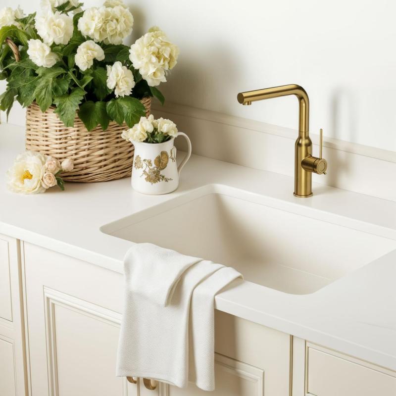 Quadri Stamford Küchenmischer Gold mit abnehmbarem Auslauf 1208956084