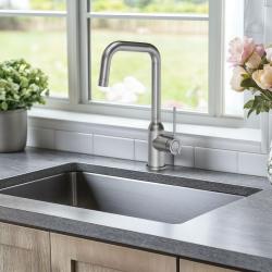 Quadri Stamford Küchenarmatur Edelstahl mit schwenkbarem Auslauf 1208956097