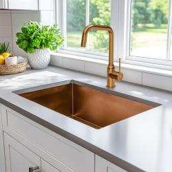 Quadri Stamford Küchenarmatur PVD-Kupfer mit schwenkbarem Auslauf 1208956099