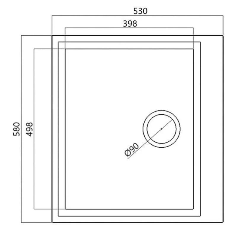 Betongraues Spülbecken 58x53cm Oberflächen-Einbau mit Hahnlochbank und Edelstahlstecker 1208956771