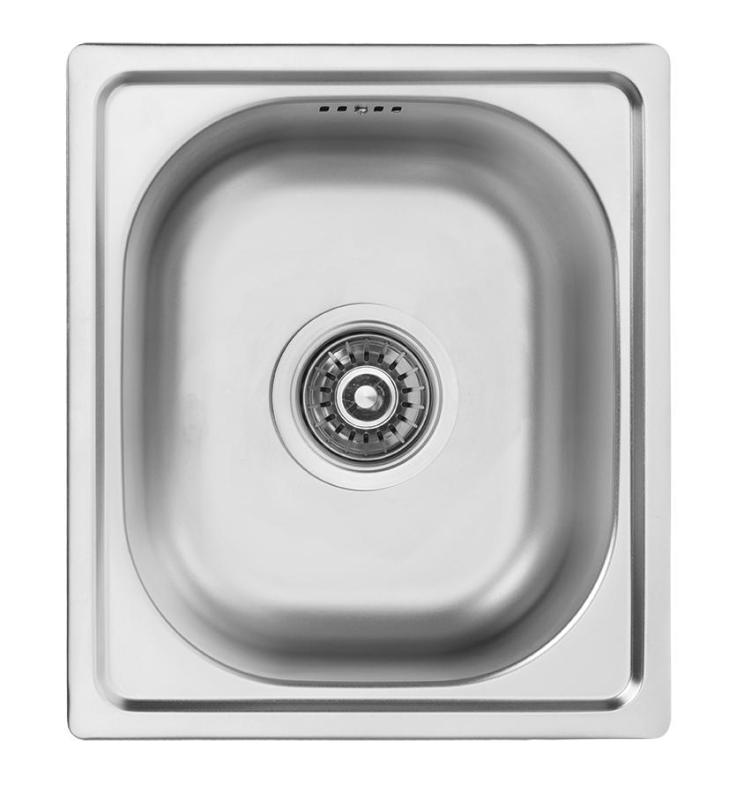 Ausmann Basic kleines Edelstahl-Spülbecken 33x38 cm, inkl. Siphon, Oberflächen-Einbau 1208956972