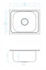 Ausmann Basic rvs opbouw spoelbak 50x40 cm inclusief sifon 1208956975