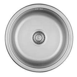 Ausmann Basic Rundspüle Edelstahl, Oberflächen-Einbau 43cm, inkl. Siphon 1208956999