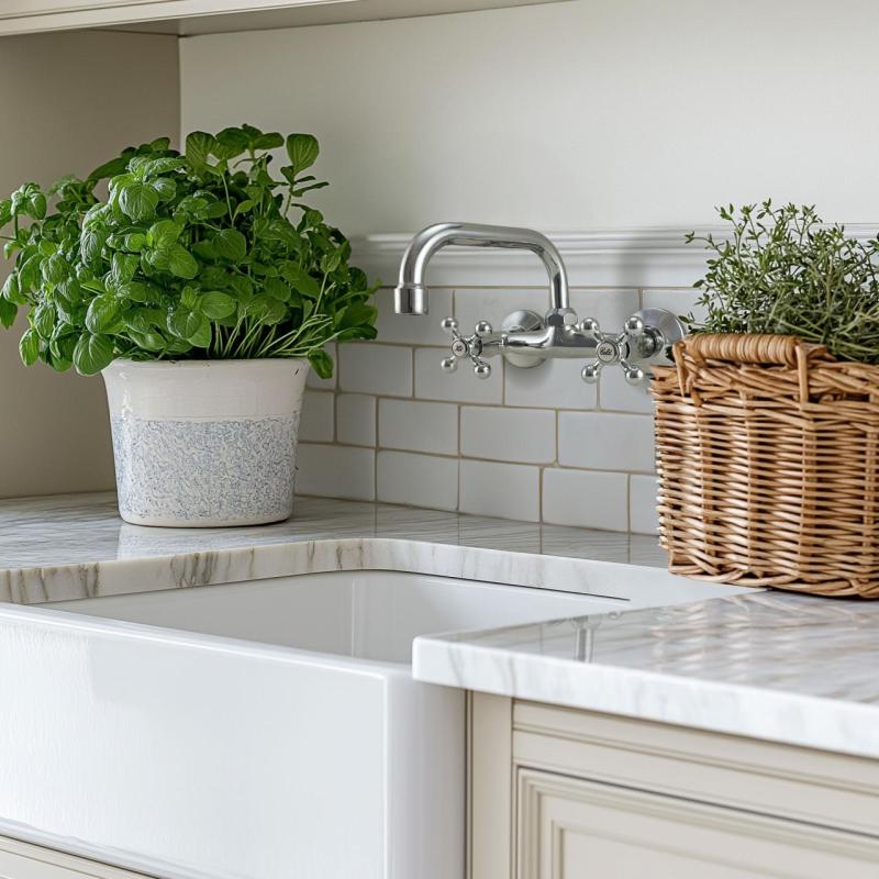 AquaTrimo Vivaldi klassische Wand-Küchenarmatur mit Auslauf, Chrom 21VV7066CM