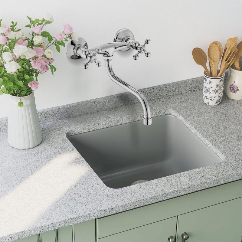 AquaTrimo Vivaldi klassische Wand-Küchenarmatur, Chrom 21VV7068CM