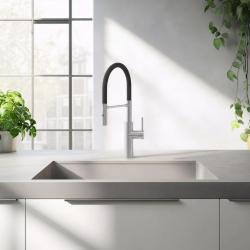 Quadri Chester Küchenmischer mit flexiblem Auslauf und Brause mit 2 Strahlarten, Edelstahl 1208957226