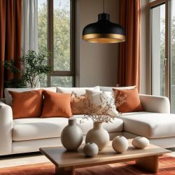 Decor Goldi moderne Pendelleuchte Schwarz-Gold, Durchmesser 42 cm 4113