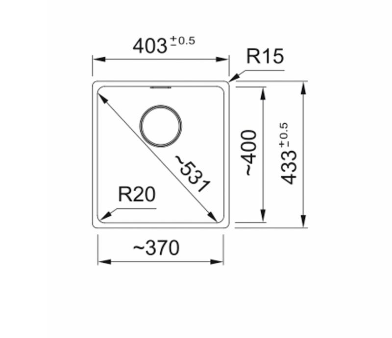 Franke Maris MRG 110-37 Fragranite Black Edition matt schwarzes Unterbau-Spülbecken