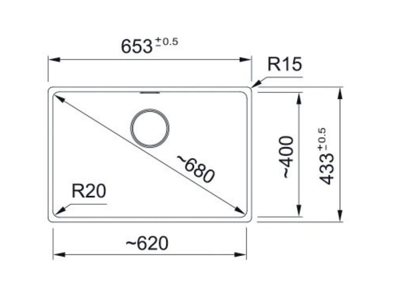 Franke Maris MRG 110-62 Fragranite Stein Grau Unterbau Spüle