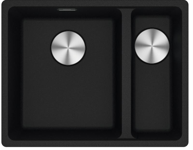 Franke Maris MRG 160-34-15 Fragranite Mattschwarz Spüle Links Unterbau