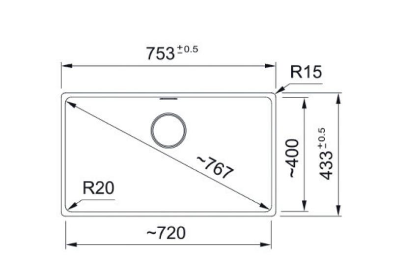 Franke Maris MRG 110-72 Fragranite Onyx Unterbau-Spüle