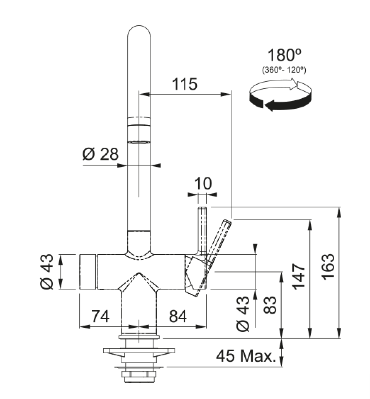 Franke Maris Wasser-Hub 4L Boiler 3-in-1 mit Touch elektronische kochendes Wasser Armatur Chrom 160.0702.440