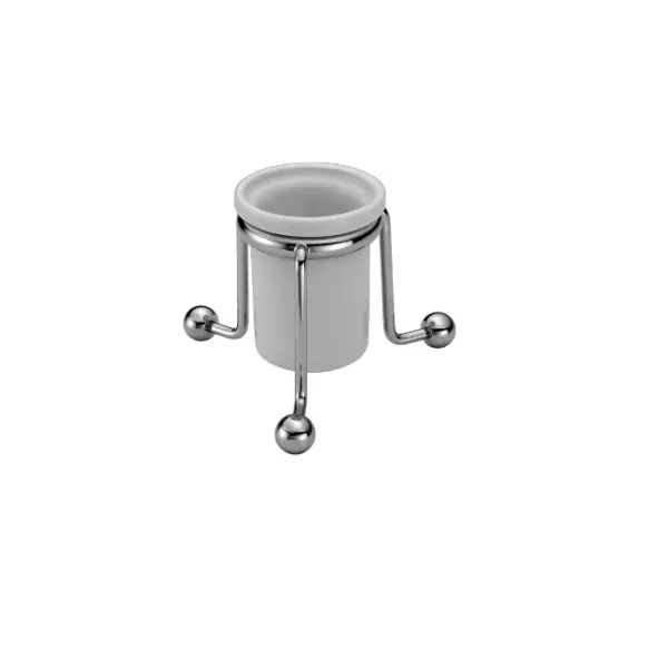 Huber Croisette Classic Toilettenbürstenhalter Edelstahl-Keramik 4026.01H.AC